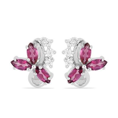 BUY NATURAL TANZANITE GEMSTONE EARRINGS IN 925 STERLING SILVER